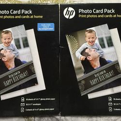 HP Photo Card Pack – Print Photos & Greeting Cards at Home (2 Packs)
