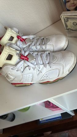 Air Jordan 6 White Red Sneakers