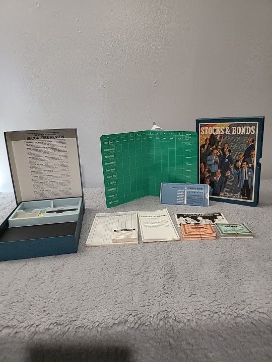 Vintage Stocks and Bonds Bookshelf Game 1964 By 3m Company Incomplete (W)