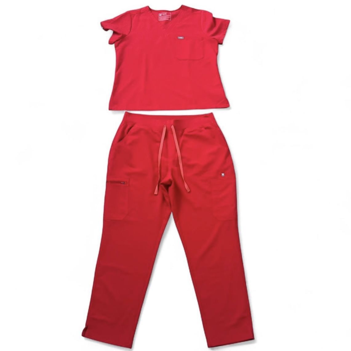 Figs hibiscus Women’s high waisted yola pants & Catarina Top scrub set