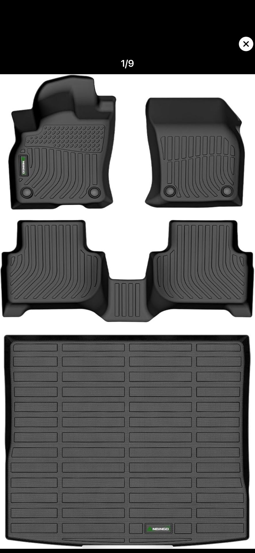 Floor And Trunk Mats/Liner 2022-25 Jeep Grand Cherokee 5 Seat. Not For Wk Or L 