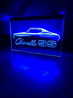 CHEVELLE SS LED NEON LIGHT SIGN 8x12