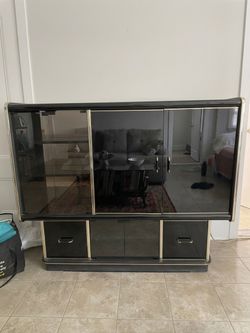 FREE Black Entertainment Center - MUST PICK UP