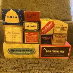 Lot of 11 Vintage Avon After Shave with Original Boxes
