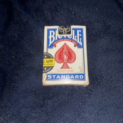 Vintage Bicycle blue standard playing cards