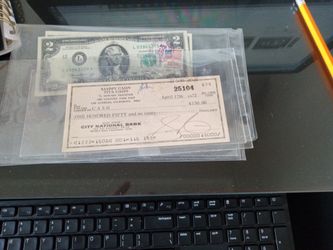 Sammy Chan Canceled Check/ Autograph