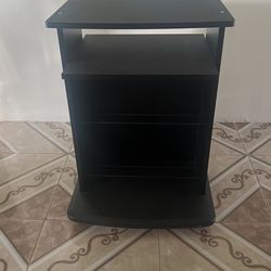 Black Table With Wheels.