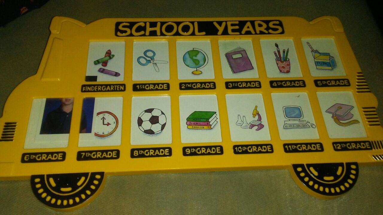 School years pictures - kindergarten to 12th