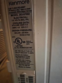 Kenmore 5,000 BTU window A/C for $40 obo