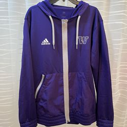 Adidas Full Zip Hoodie (Purple) Size: Large 