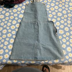 Top Shop Denim Coverall Skirt Size 2