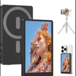 4" Magnetic Phone Vlog Selfie Monitor Screen, 4K Wireless Recording, Phone Selfie Monitor Screen Back Camera Monitor for Selfie Vlog Live Stream TikTo