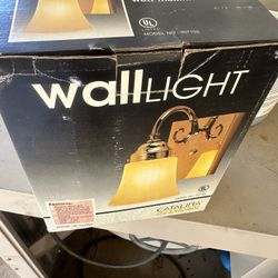 Bathroom Or Hall Light , Polished Brass Finish , Nice!! 