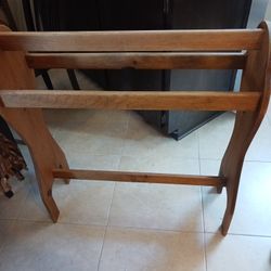 Blanket Rack, Natural Wood