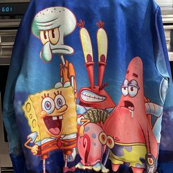 Nickelodeon Sponge Bob Square Pants Bomber Jacket. XL 
