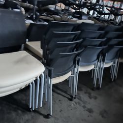 SitOnIt Seating Leather Side Guest Lobby Waiting Room Office Chairs Like New 