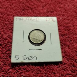 1976 Malaysia  5  Sen Coin 
