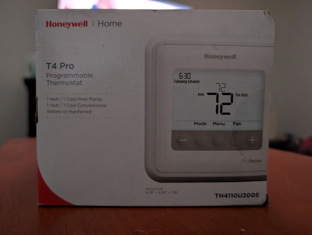 Heating Thermostat Honeywell Home T4 Wired Programmable Thermostat