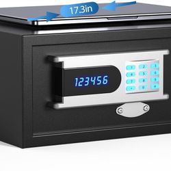 Hotel Safe Box (1.07 cu. ft.) with Audit Function, Administrator Password, College Dorm Safe with Silent Mode, LED