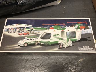 Hess helicopter with motorcycle and cruiser 2001