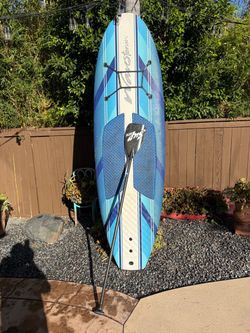 WaveStorm 9’6” sup stand up paddle board and carbon fiber paddle