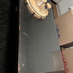 Brown Coffee Table With Glass Top