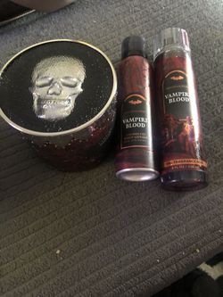 BBW VAMPIRE BLOOD BUNDLE CANDLE 2024, SPARKLE FIZZ BODY LOTION AND BODY MIST BRAND NEW