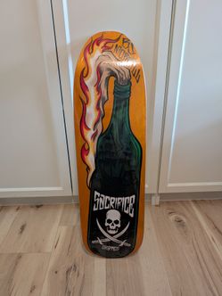 Sacrifice Skateboards Deck - Custom Shaped Pool / Cruiser Deck (Brand New Sealed)