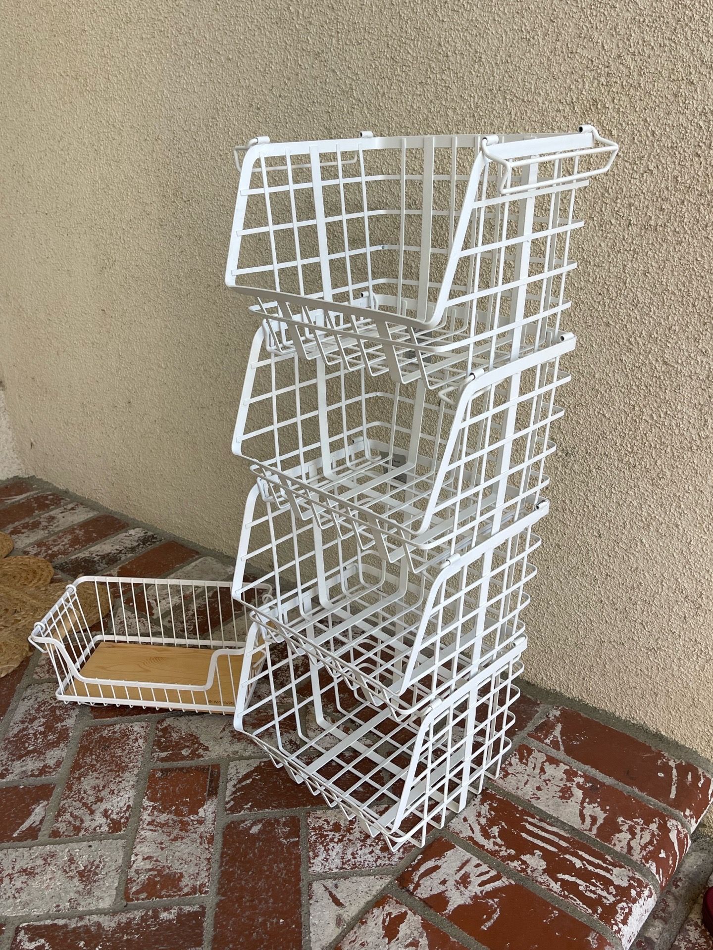 HEAVY DUTY METAL STACKABLE STORAGE CUBBY BASKETS SHELVES CLOSET ORGANIZER NEW! ALL FOR $15!