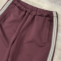 Japan GU Undercover Kosmik Noise sweatpants with white zigzag stripes along the sides, size L #undercover #streetwear