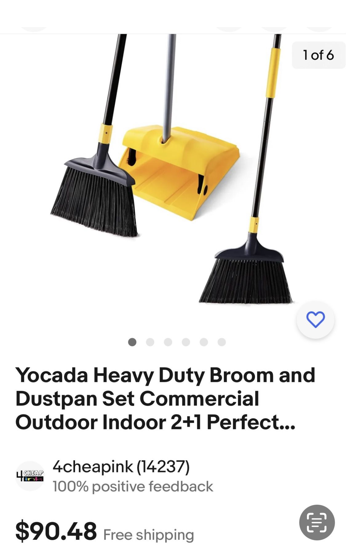New Yocada Broom And Dust Pan  