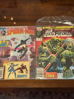 Wow 🤩!! Rare 80s/90s Marvel Comics Lot: Spectacular Spider-Man #128 & Toxic Avenger #1 !