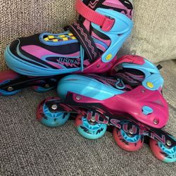 Girls Adjustable Roller Blades Size 5-8