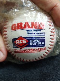 Vintage Al's/Grand Auto Supply/Valvoline oil promotional baseball, new
