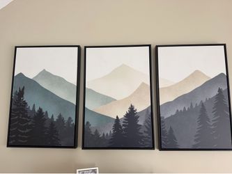 Mountain artwork framed
