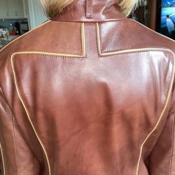 Leather Long Coat  Moda Show Size S