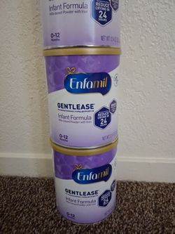 (5) 12.4OZ cans of Enfamil Gentlease $15 each