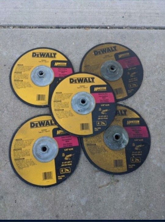 New 5 pack Dewalt DW4954 9x1/4x5/8-11 General Purpose