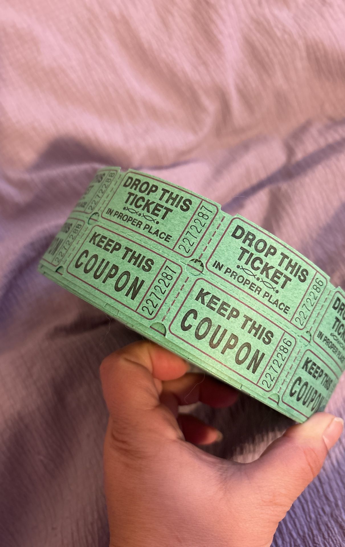 Large Roll Of Coupons/tickets