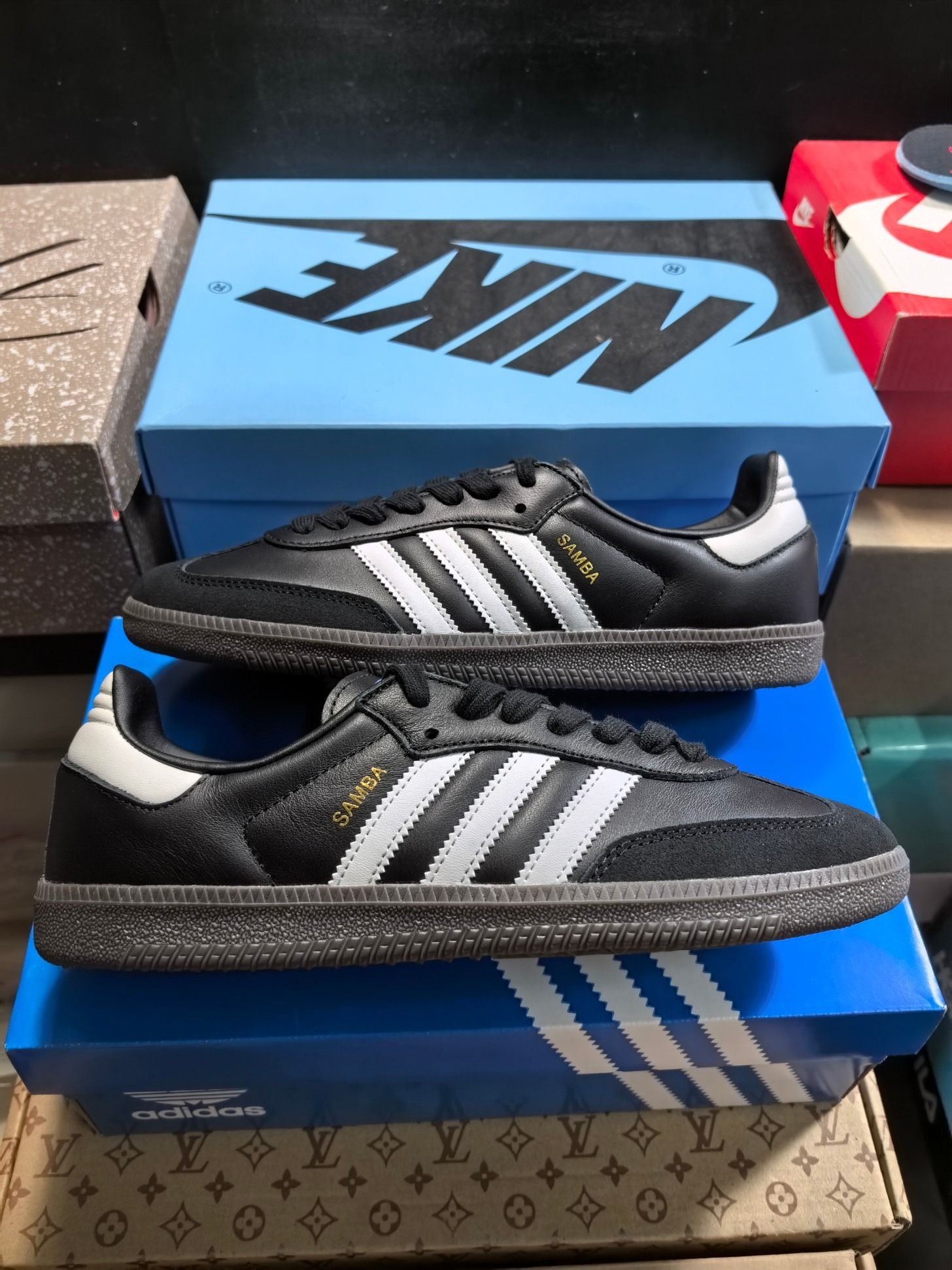 Samba Original Black White Gum Size 10.5 B75807