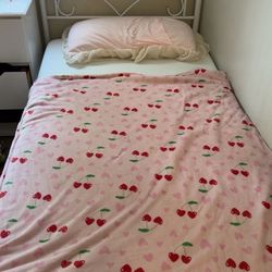 2 twin beds and bed frames