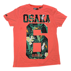 Super Dry Tee Shirt Osaka XL M10125AU Orange Fluo