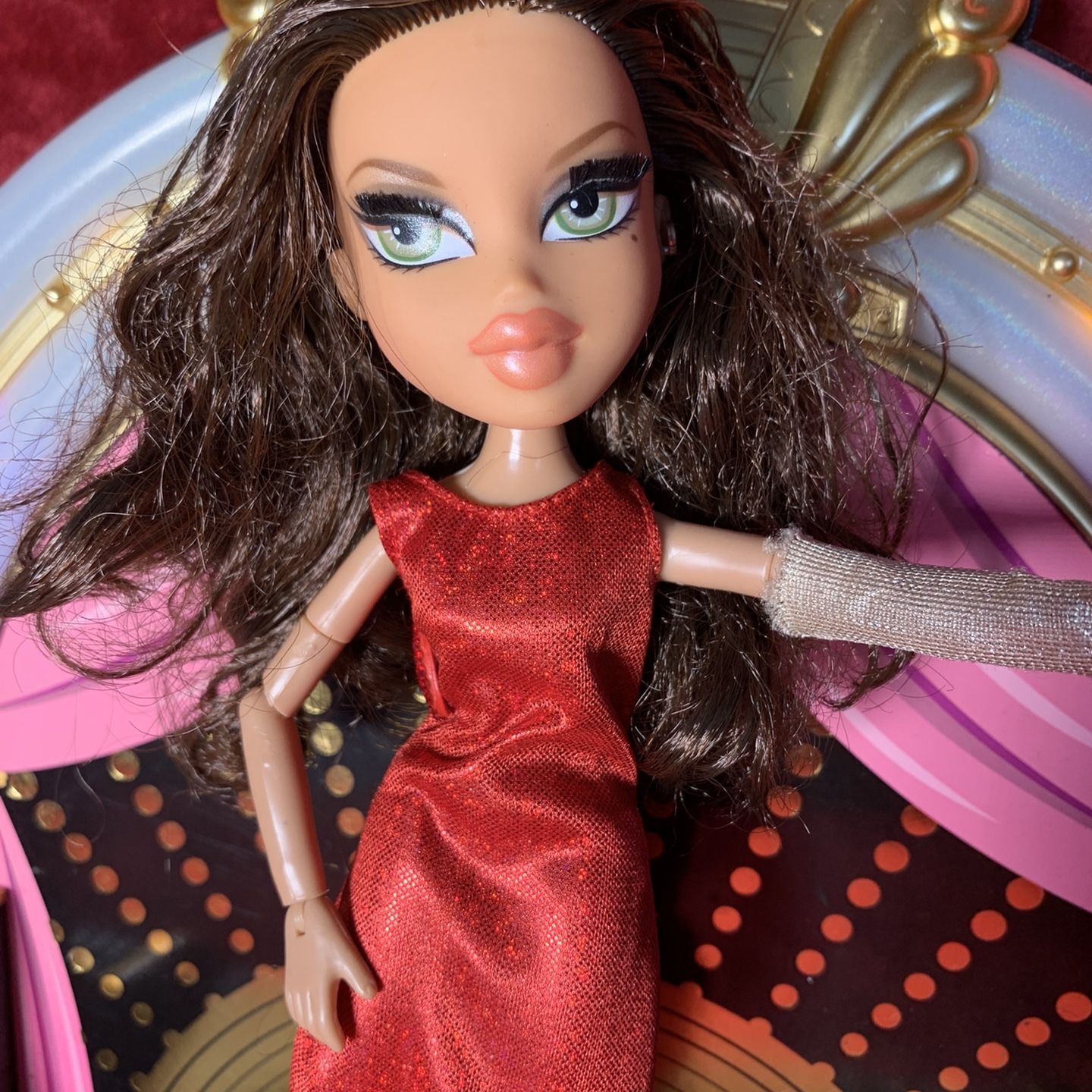 bratz doll red dress Bratz Sassy Stampede Sasha Fashion Doll with Accessories: Western, Cowgirl Style Clothes & Accessory Pieces