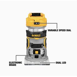 DEWALT 20V Max XR Cordless Router, Brushless, Tool Only (DCW600B) The 20V max XR Cordless compact router provides power like a corded compact router w
