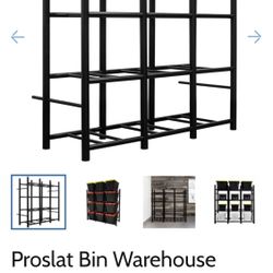 Bin Warehouse Heavy-Duty 12 Tote Rack