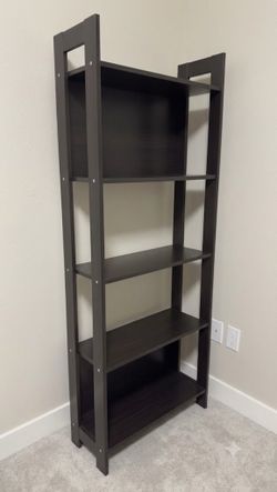 IKEA LAIVA/Ladder-Style Bookshelf – Black-Brown, 4 Shelves