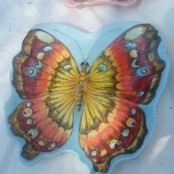 4 Butterfly Plates ( One Is Little Cracked ) $9 Each