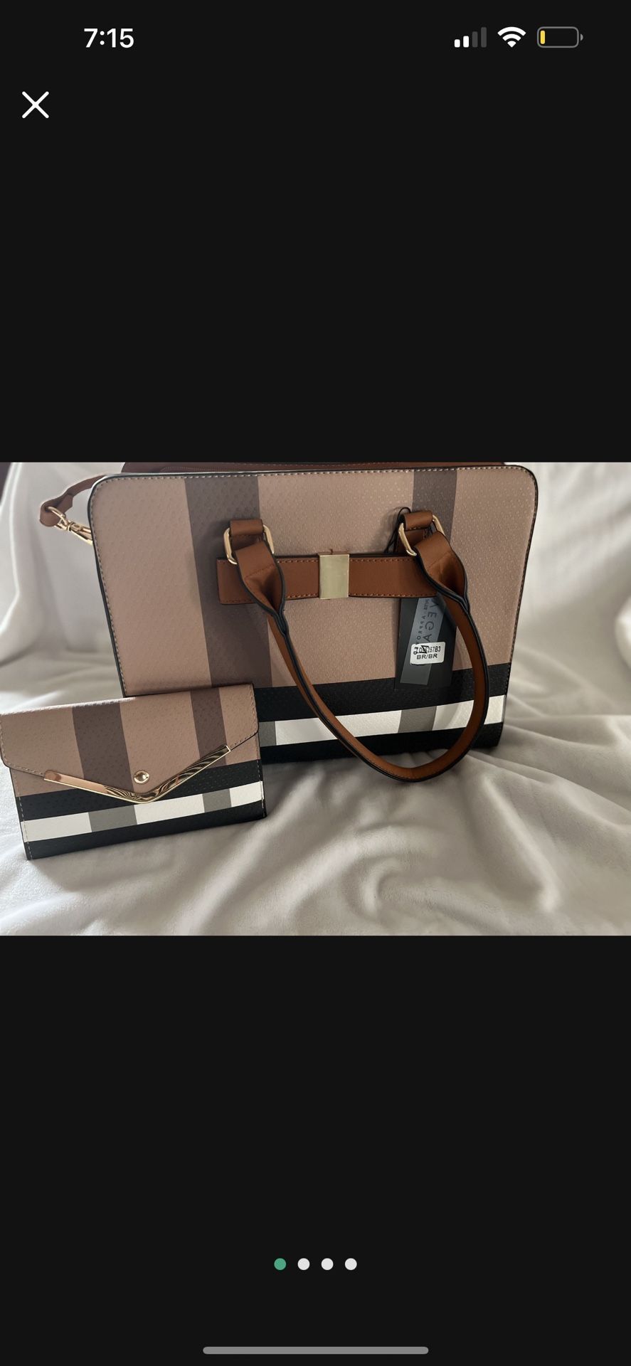 Plaid Large Purse