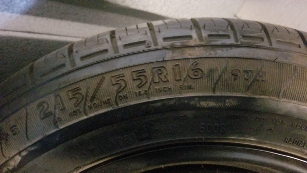 215 55 16 Goodyear Tire with 5x114 Rim