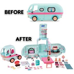 LOL Surprise 2-in-1 Glamper Fashion Camper With 55+ Surprises, Great Gift for Kids Ages 4 5 6+

